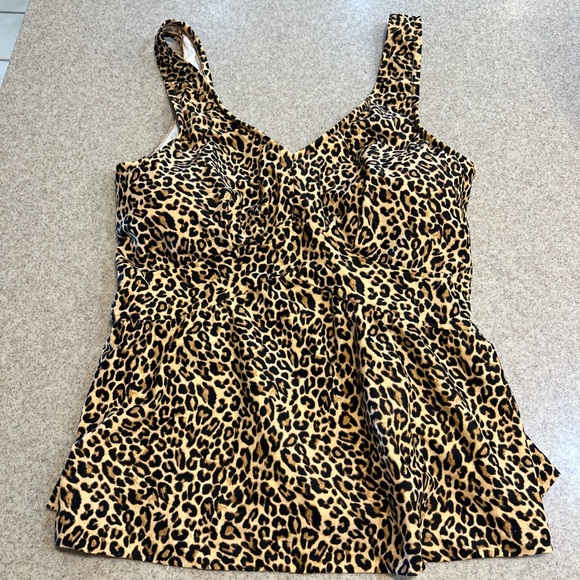 Maxine of Hollywood Tan and Brown Tie Front Camisole Bikini - Picture 1 of 7